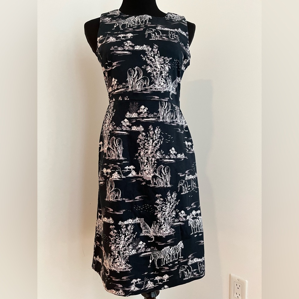 Fresh Black and White Midi Dress